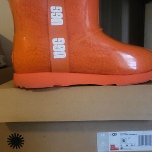 UGG Kids Bright Orange Rain Boots